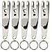 SuperglockT Silber Schlüsselanhänger Schlüsselclip Karabiner mit Schlüsselring keyring Edelstahl Schlüsselhalter Multiclip Mehrzwecker Taktische Clip 38x7mm (5)