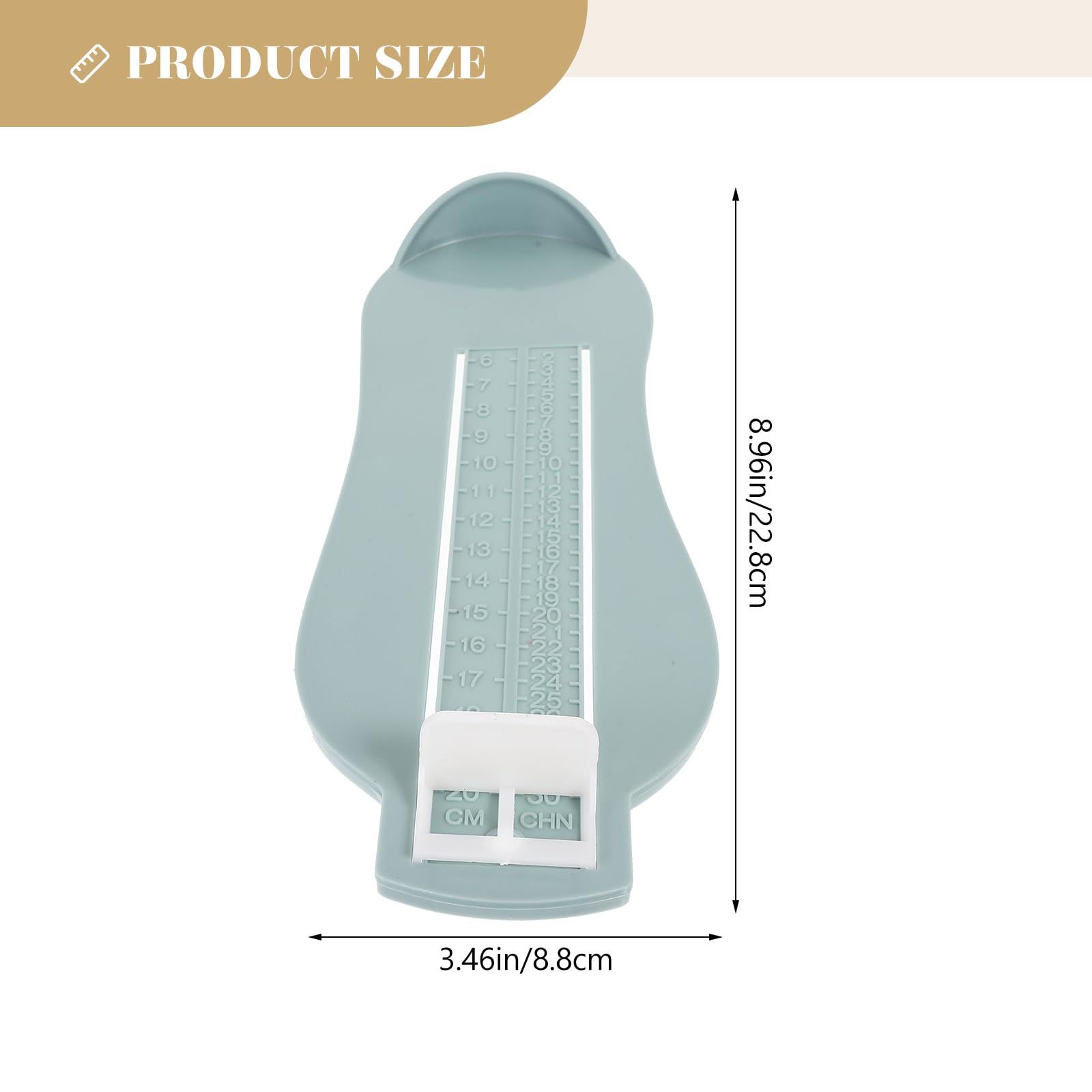 Healifty Appareil de mesure du pied pour le mesureur de chaussures pour enfants, achat de chaussures en ligne avec une mesure de pied (Bleu clair)