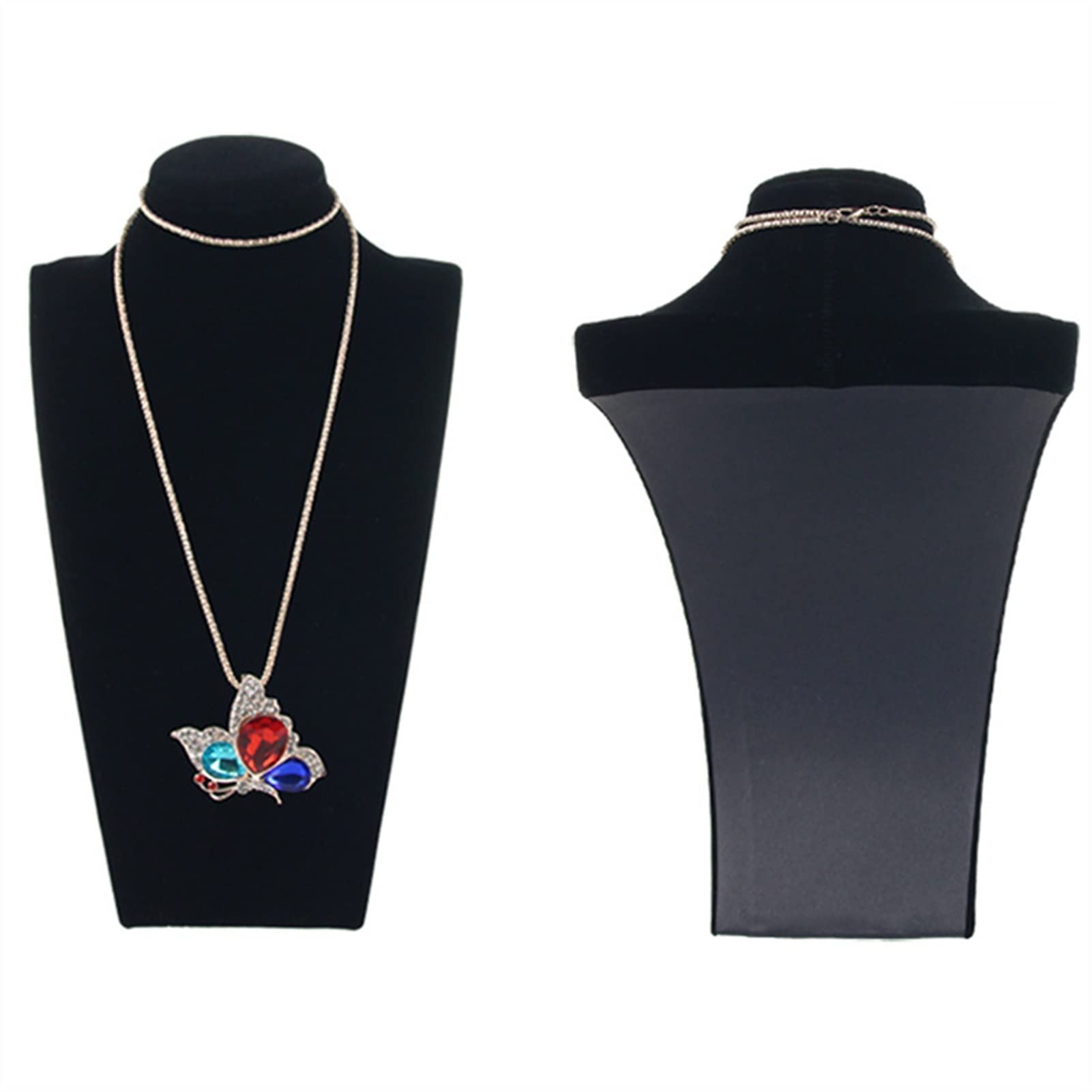Wood Necklace Display Stand Jewelry Showcase Display Bust Chain/Pendant Holder 10 Inch - Door step shopping