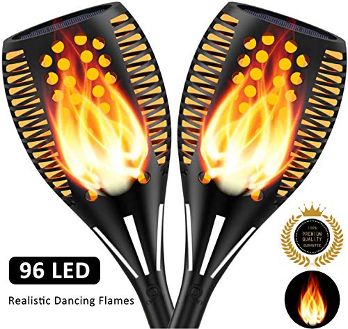 Solar Torch Lights, 96 LED Waterproof Flickering Flames Solar Lights Outdoor Solar Spotlights