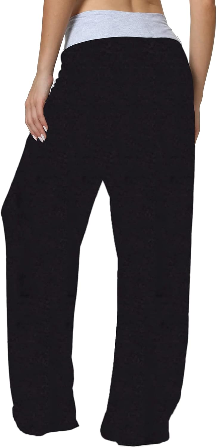 X-Image Women's Comfy Pajama Lounge Pants Floral Print Drawstring Jogger Wide Leg Athletic Pants - Image 2