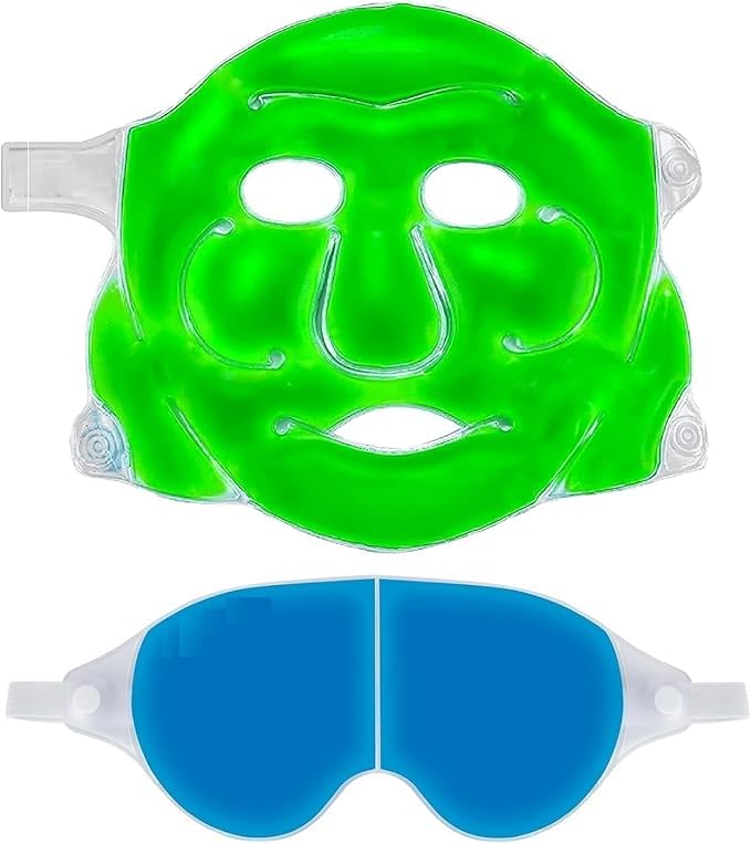 Combo Cooling Gel Relaxing Cool face mask & Cooling Relaxing Eye Mask for Suitable for All Family Members Face Eye Mask