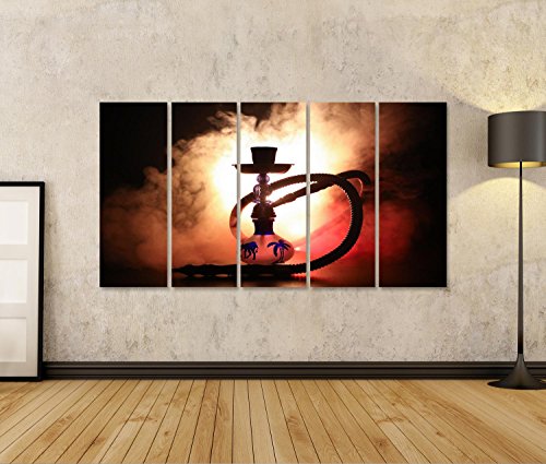 bilderfelix® Bild auf Leinwand Heiße Kohlen der Huka auf Shisha Schüssel mit schwarzem Hintergrund. Stilvolle… – Bild 3