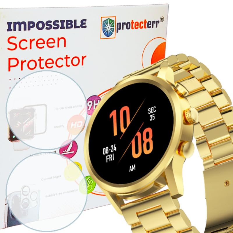 Image of Smartwatch Screen Protector Guard For Fire Boltt Infinity Luxe (1.6 inch inch) (2 pack) - 9H Hardness, Unbreakable TPU Film (NOT A TEMPERED GLASS)