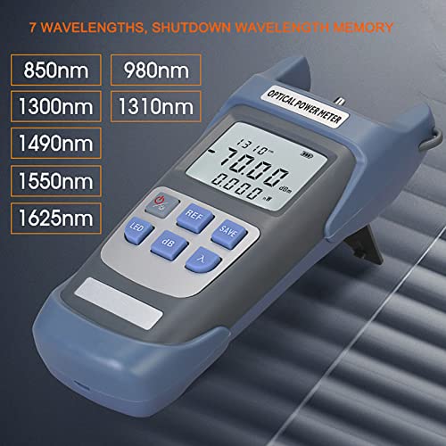 Optischer Hochpräzisions Leistungsmesser,Tragbarer Glasfasertester Mit 7 TestwellenläNgen,Für Telekommunikation Catv Dem Bau Und Der Wartung Von Integrierten Kabeln