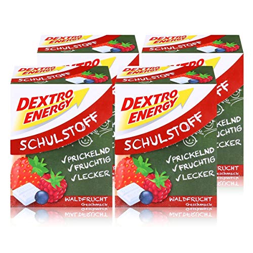 Dextro Energy Schulstoff Traubenzucker Waldfrucht Geschmack 50g (4er Pack)