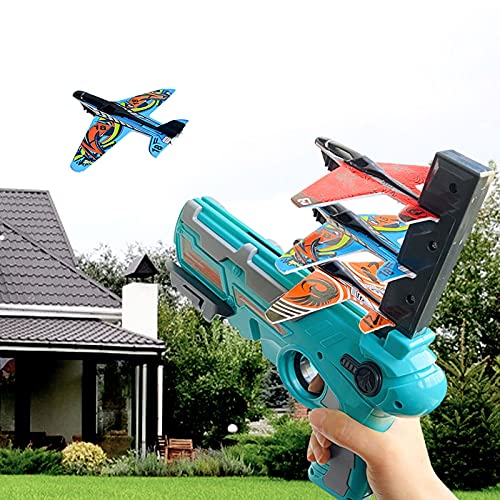 Tengtung Airplane Toys For 4 5 6 Years Old Boys, Bubble Catapult Plane Outdoor Toys, One-Click Ejection Model Airplane Launcher With 4Pcs Foam Glider Plane, Outside Toy And Gift For Kids 5-12 #TOP5