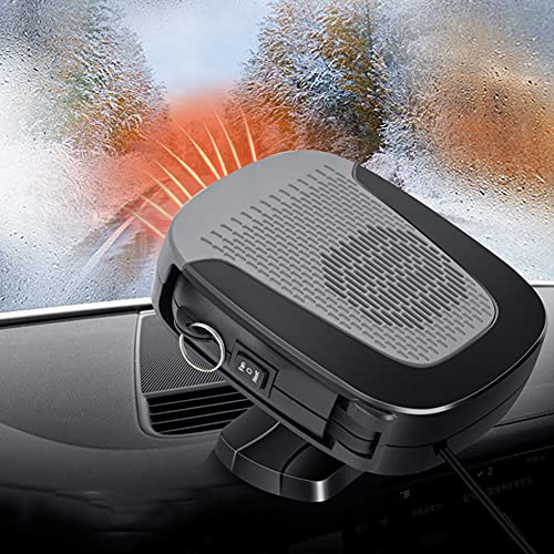 12V Car Heater 150W Portable Fan Heater & Cooler Defrost Defogger Space Automobile 3-Outlet Plug Adjustable Thermostat #TOP14