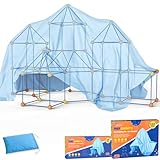 Tiny Thinkers Fort Bausatz XL + Erweiterungspaket, 191 Teile, Höhle Bauen Kinder, Stecksystem Spielzelt Indoor & Outdoor, Konstruktionsspielzeug Kreativset, Inkl. Tasche & E-Book, Ab 5 Jahren