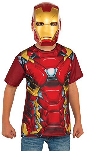 Rubie's Costume Captain America: Civil War Iron Man Child Top and Mask, Large, Iron Man Costume