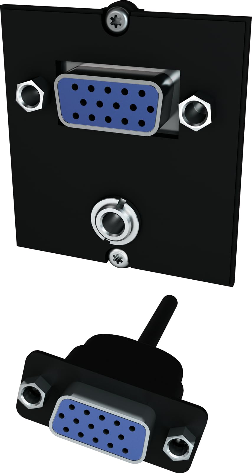 Cadre Bachmann 917.150 avec 1 module VGA pour boîtier encastrable