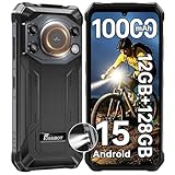 FOSSiBOT F110L Outdoor Handy Android 15, 10000mAh Outdoor Smartphone Ohne Vertrag 12GB+128GB/1TB, 126dB Lautsprecher, 6.745” Display Baustellenhandy, 50MP/IP68/4G Dual SIM/NFC/Face ID/Fingerabdruck