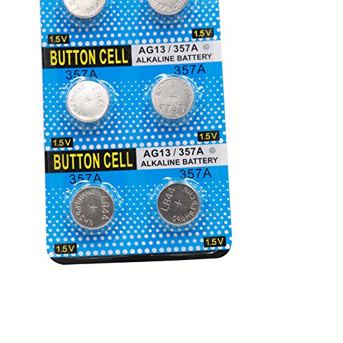 Confezione da 20 batterie alcaline AG13 LR44 da