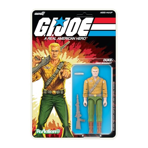 La mejor comparación de Sargentos en G los preferidos por los clientes. 34 Super7 Reaction+ G.I. Joe Duke (Dibujos Animados) - 9,5 cm G.I. Joe - Figura de acción con Accesorios clásicos de Dibujos Animados y Juguetes Retro