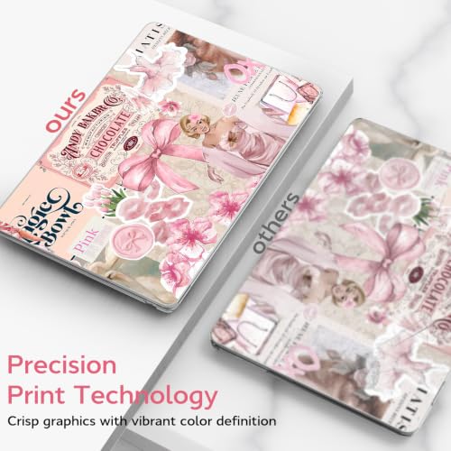 Image of B BELK for MacBook Air 15 inch Case 2026-2023 M5 M4 M3 M2, Pink Collage | Retro Pattern Plastic Laptop Hard Shell Case with Keyboard Cover & Screen Protector, Model A3448 A3241 A3114 A2941