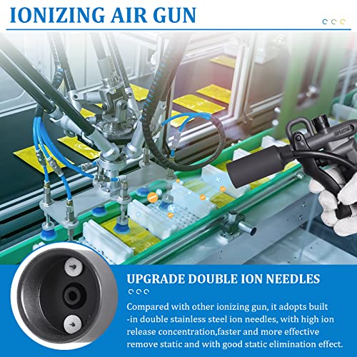 Image of Ionizing Air Gun 7KV Anti Static Gun for Vinyl Records Static Eliminator Used with Air Compressor AntiStatic Gun for Auto Painting+ High Voltage Generator (Two ionizing gun)