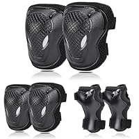 Bursunly Kinder Protektoren Set - Knieschoner, Ellenbogenschützer, Handschoner für Inline, Fahrrad, Skate, Scooter, Rollschuhe - Verstellbare Schoner