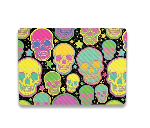 Image of MightySkins Carbon Fiber Skin Compatible With Microsoft Surface Laptop Studio 2 (2023) Full Wrap Kit - Candy Skulls | Protective, Durable Textured Carbon Fiber Finish | Easy To Apply | Made in the USA