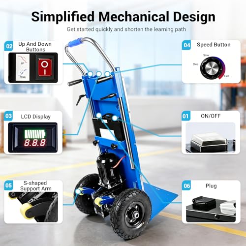 Carretilla eléctrica plegable para escaleras 900 lbs miniatura 5