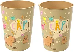 2 Copos Capivara 320ml para Suco Refrigerante Café Infantil