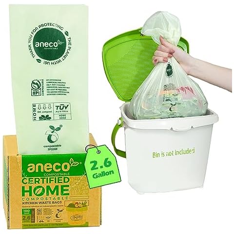 ANECO 100% Compostable Trash Bags Cover