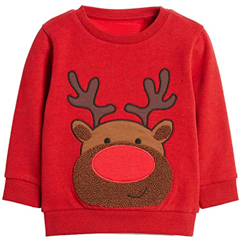 Image of Baby Toddler Boy's Cotton Crewneck Sweatshirt Christmas Clothing 1-7Y