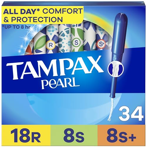 Image of Tampax Pearl Tampons Multipack, Regular /Super Plus Absorbency, With Leakguard Braid, Unscented, 34 Count