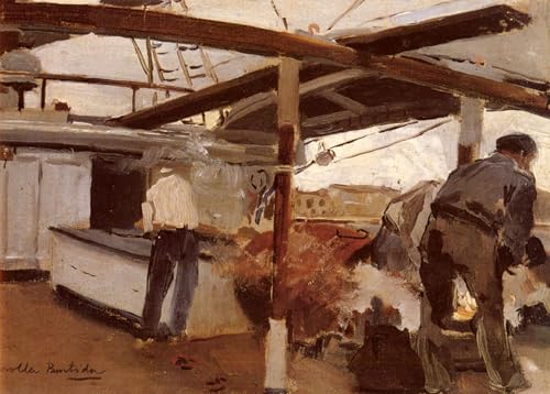 Pintura decorativa de Joaquín Sorolla: arte de alta calidad en formato 60x90cm