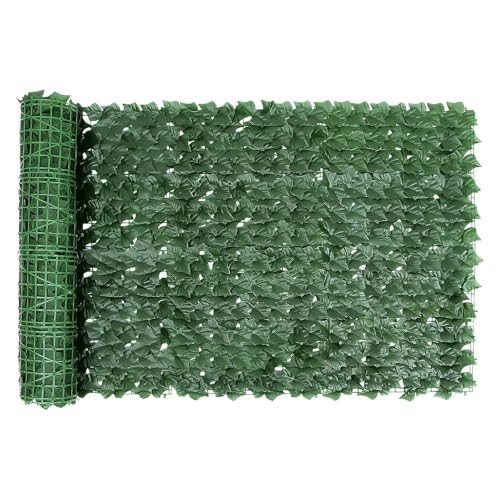 Fence Screening,1 * 3M Artificial Ivy Fence Screening, Water Proof Artificial Trellis, Artificial Hedge Roll, Trellis with Artificial Leaves,Privacy Screen Garden for Balcony Garden Decoration(1PCS)