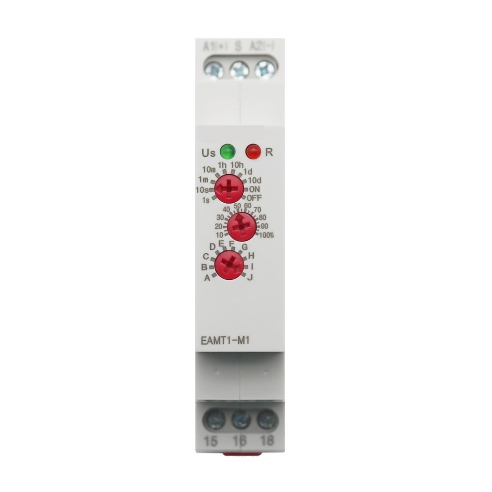 QEFHSVVZE 12-240VAC/DC Type 0.1 Second -10 Days Time Delay Relay 16A/250VAC Multifunction Timer Relay with 10 Function Choices 1Pcs(EAMT1-M1)