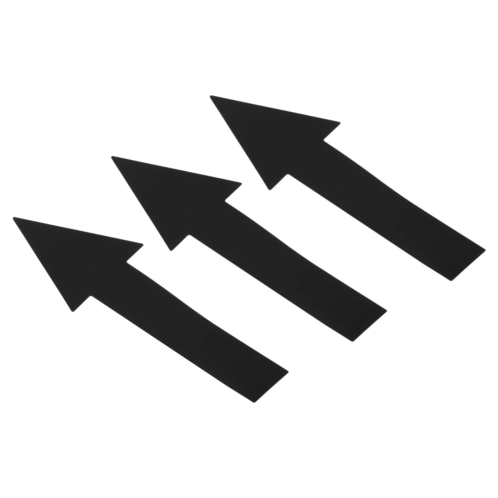 TOP-VIGOR 8 Inch Arrow Stickers, 6 Sheet PVC Self-Adhesive Directional Floor & Wall Labels, Waterproof Removable Arrow Decals for Indoor Use, Black
