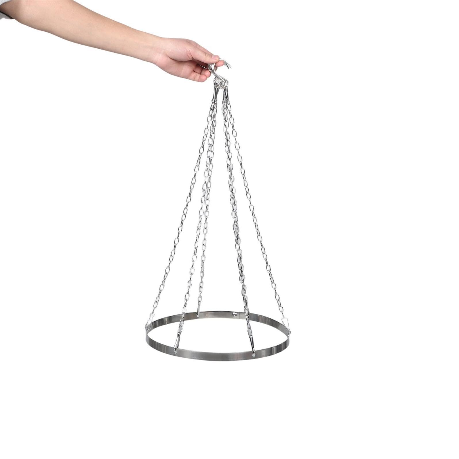 Cabilock Support Suspendre de Rideaux de Plafond en Métal Robuste, Anneau de 30 Cm de Diamètre, Cadre de Fixation pour Auvent et Tentures, Décoration Intérieure et Événementielle