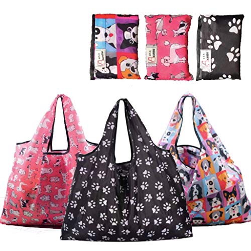 Grocery Bags Reusable Foldable 3 Pack Shopping Bags XXL 50 LBS, MAX#1