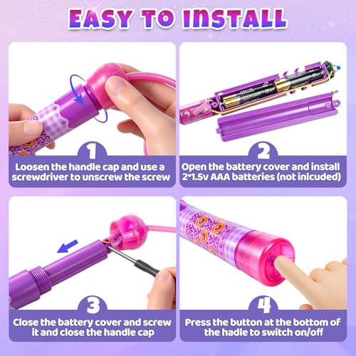 Cuerda de saltar LED para niños para hacer ejercicio divertido en casa 6