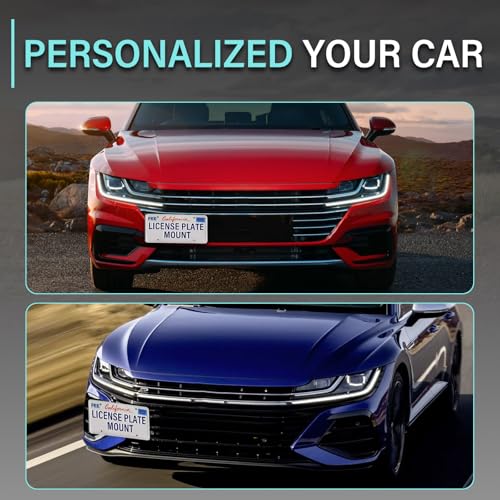 New No Drill Front Bumper Tow Hook License Plate Mount Bracket Holder Compatible with Volkswagen MK5 MK6 Golf GTI EOS, Compatible with Audi TT etc Front License Plate Frames Mounting Car Accessories by ZYIMING - Image 3