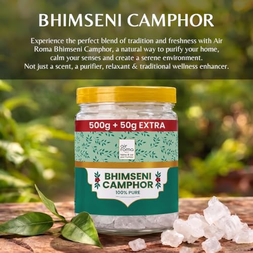Image of AIR ROMA Pure Bhimseni Camphor 550g | Puja, Aarti & Meditation