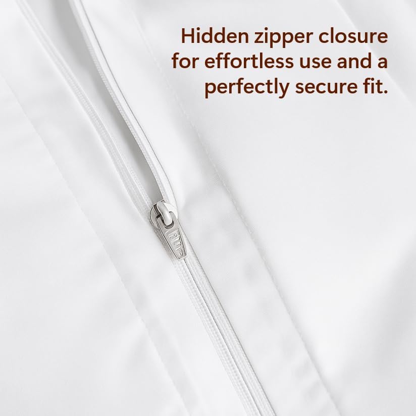 Miniatura 5 de Peru Pima Juego de funda de edredón Percal de 285 hilos tamaño individualindividual XL, 100% algodón Pima peruano, 2 piezas (1 funda y 1 funda de