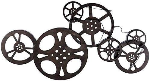 Antique Bronze Metal Movie Reel Wall Art