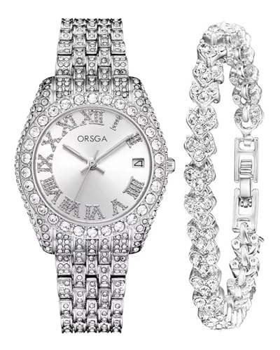 CIVO Montre Femme Argent Acier Inoxydable Etanche Montre Bracelet Femme à Analogique Quartz...