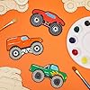 Bright Creations Wooden Cars to Paint - 24 Pieces, 4.6 x 3 in, 0.1 in Thick - Monster Truck Wood Cutouts for Craft Supplies & Party Decorations #1