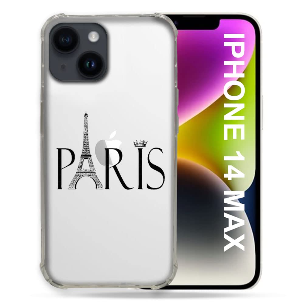 Coque iPhone 14 Plus Paris Noir transparente idéale pour vos sorties