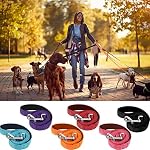 6 Pieces Dog Leash Bulk for Medium and Large Dog, Heavy Duty Nylon Pack Dogs Leashes Padded Handle Double Sided Reflective Puppy Collar for Walking, Training, 5 Feet(Classic) - Image 6