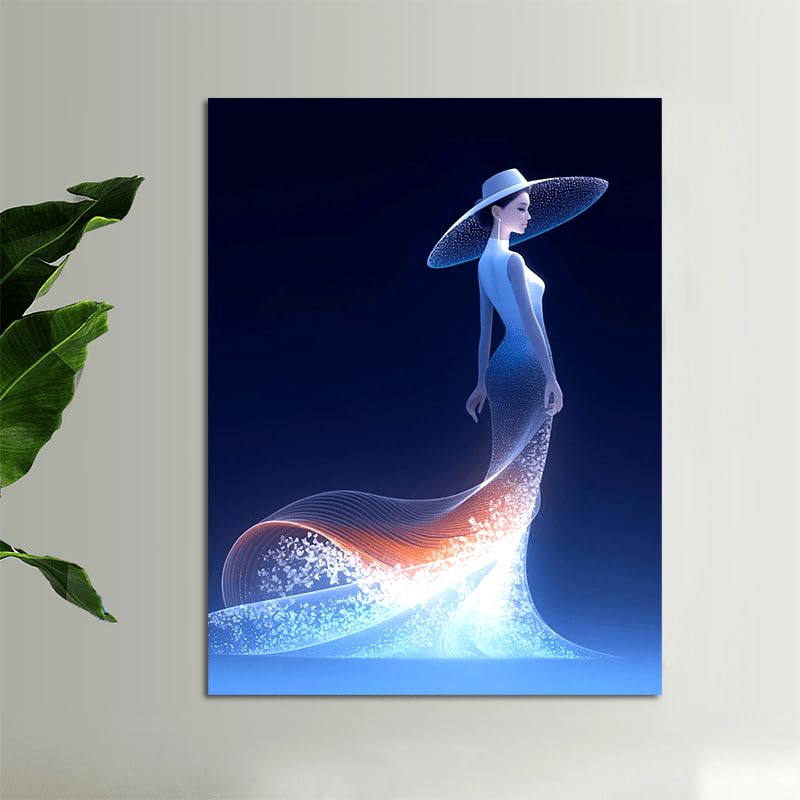 Toile imprimée femme tendance de qualité supérieure pour décoration murale raffinée