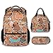CUNEXTTIME Capybara Backpack with Lunch Box And Pencil Case, Set of 3 Cute Bookbag for Girls Boys, Lightweight Large Capacity School Bag