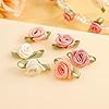 100Pcs 15mm Mini Rose Ribbon Bows - Multicolor Satin Flower Appliques for DIY Sewing/Wedding Decor, Craft Accessories Bridal Gift Embellishments, Fabric Crafts and Party Decoration Supplies #1