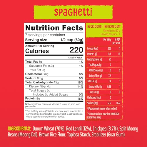 Image of WickedGud Spaghetti Pasta Semolina Wheat 400gm (Pack of 3)
