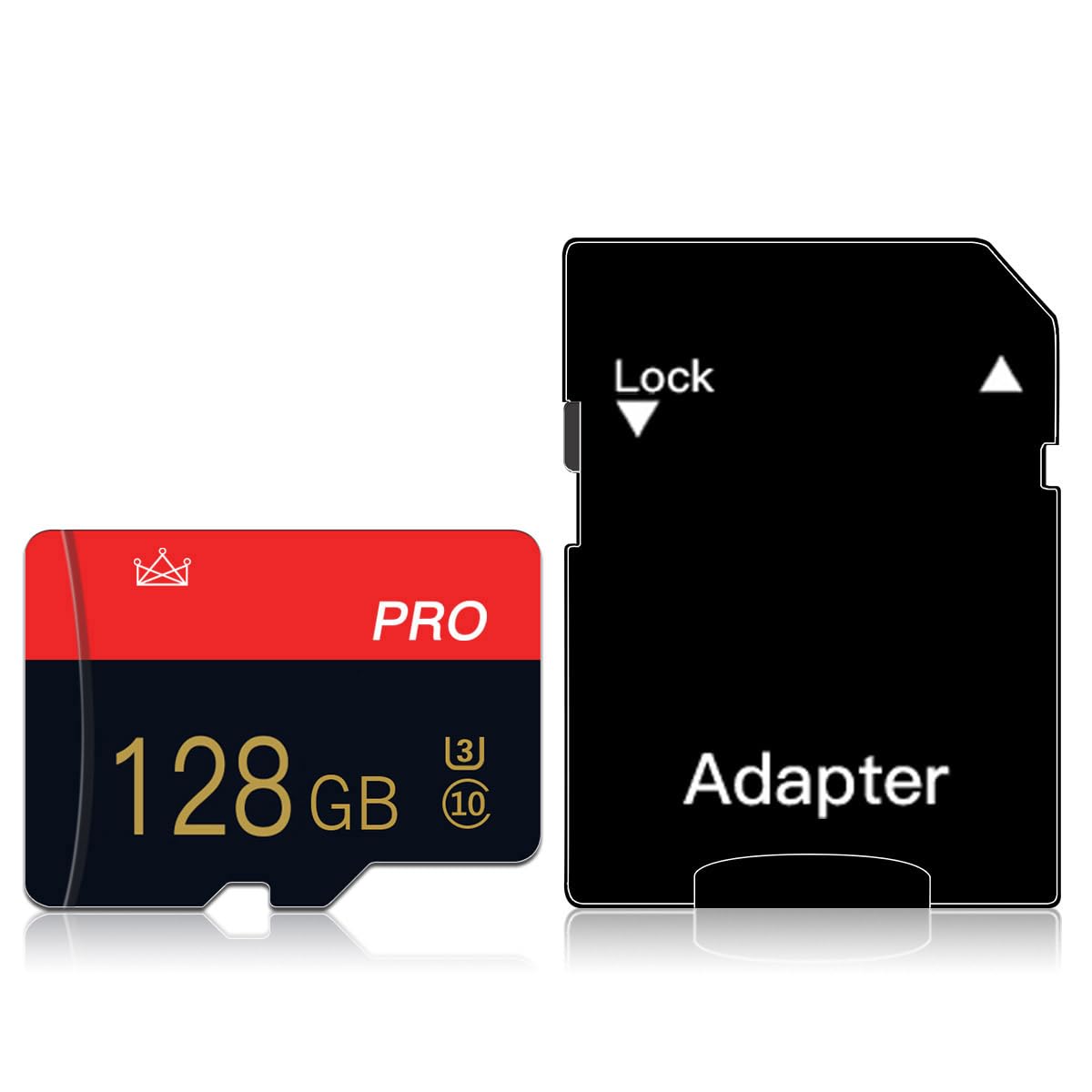 Confezione da 2 micro schede di memoria da 128 GB, classe 10, con adattatore ad alta velocità per tablet, droni