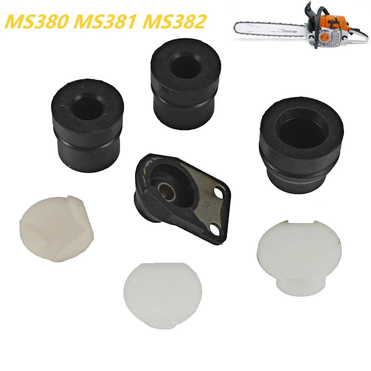 Juego de Montaje de Goma antivibración con Amortiguador anular AV Compatible con Motosierra STIHL 038 MS380 MS381 MS382 1118 790 9930(5 Sets)