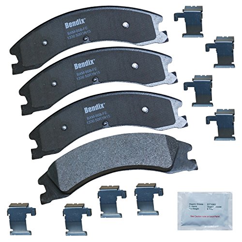 Image of Bendix Priority1 CFM1330 Semi-Metallic Rear Brake Pads for Ford E-450 Super Duty 2019-2008, E-450 Super Duty 2024-2021