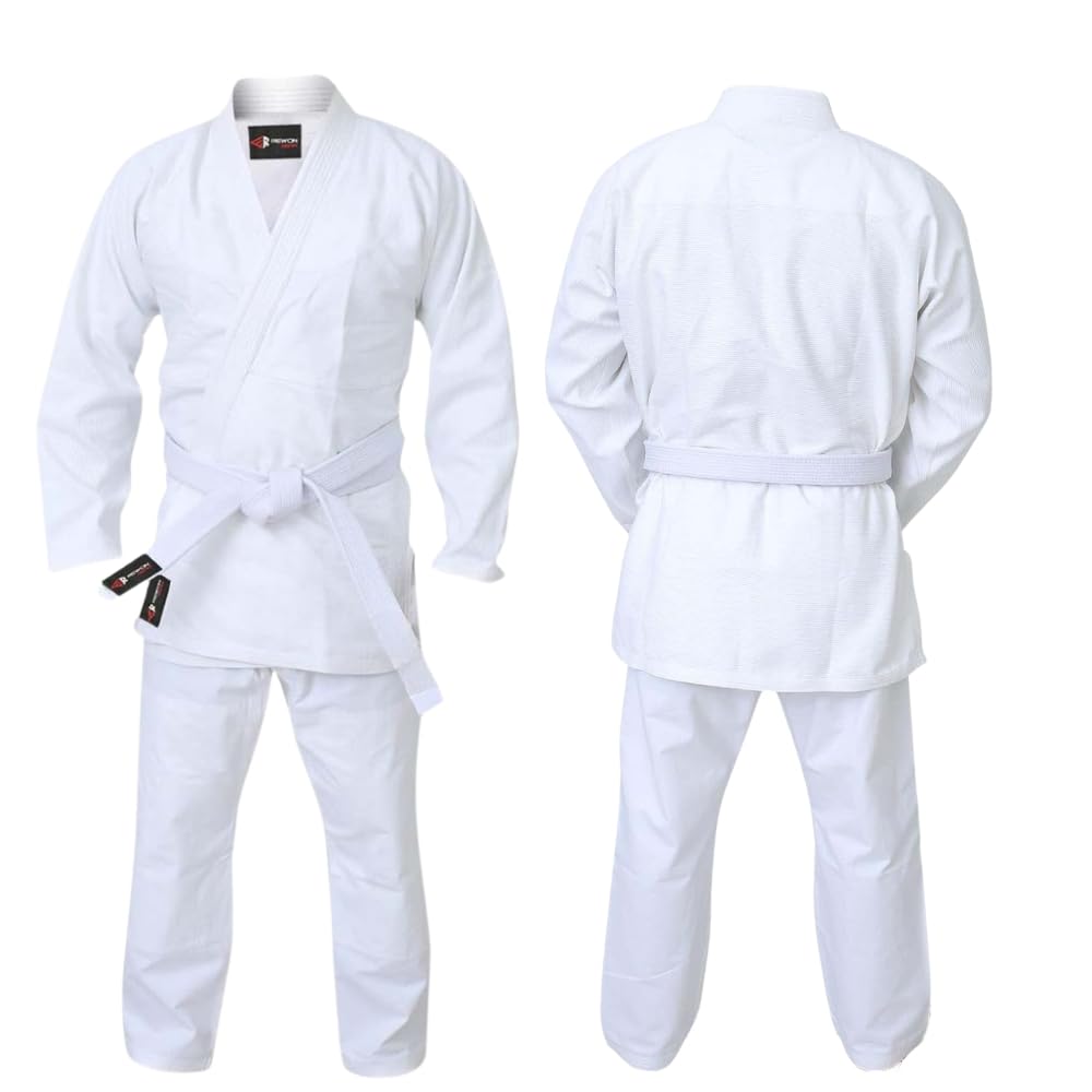 Kimono judo - Tuta da Judo Professionale 100% Cotone Ultra Leggera per Uomini/Donne, GI Judo BJJ, Arti Marziali, kimono Karate,MMA,Jujitsu, Resistente/Comodo per Allenamento/Competizione